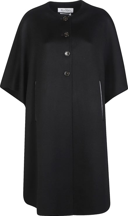 Max Mara Moriana Long Cape Black