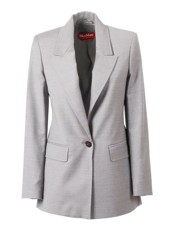 Max Mara Tailored Grey Jacket With Classic Lapel