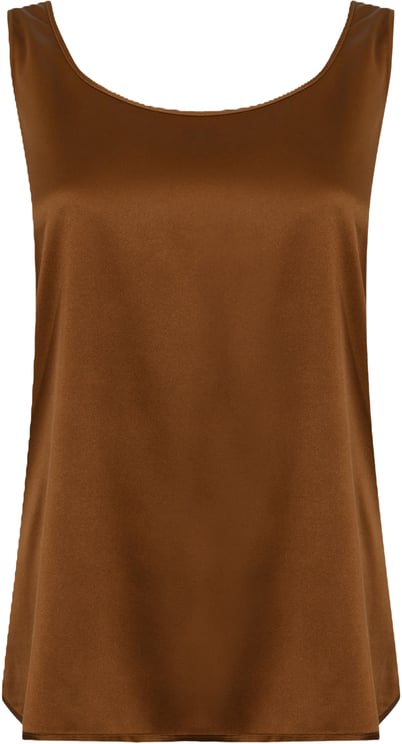 Max Mara Top Leather Brown