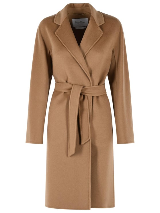 Max Mara 'Aceri' Camel Cashmere Wrap Coat