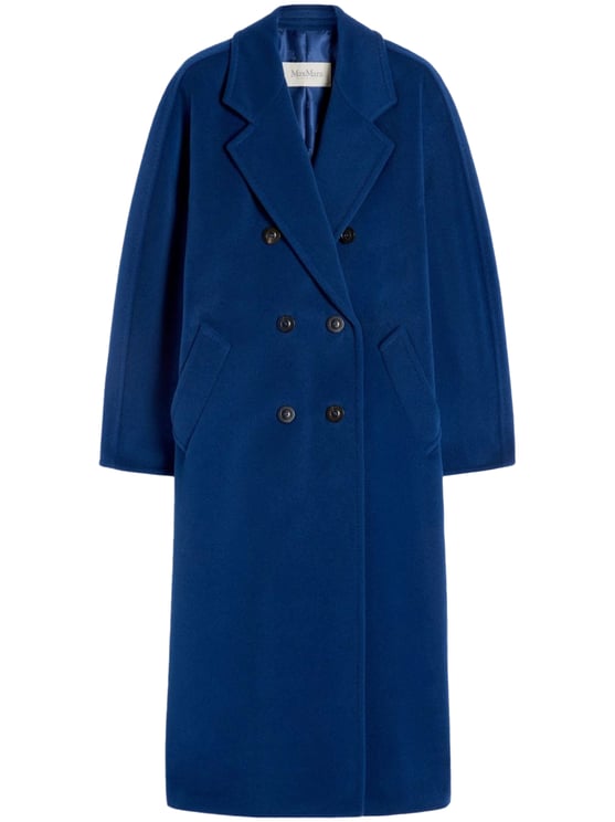 Max Mara Double-Breasted Coat with Wide Lapel Collar