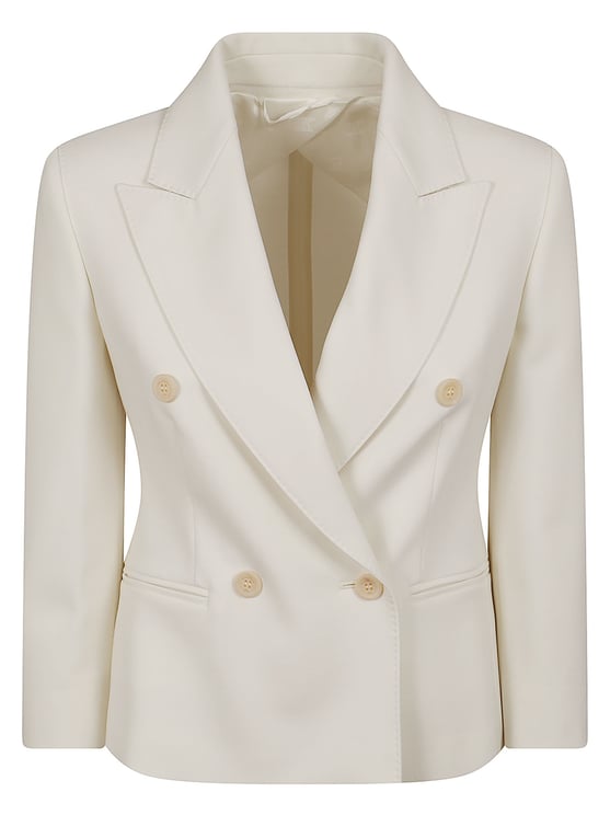 Max Mara Double-Breasted Blazer with Cropped Fit and Peak Lapels