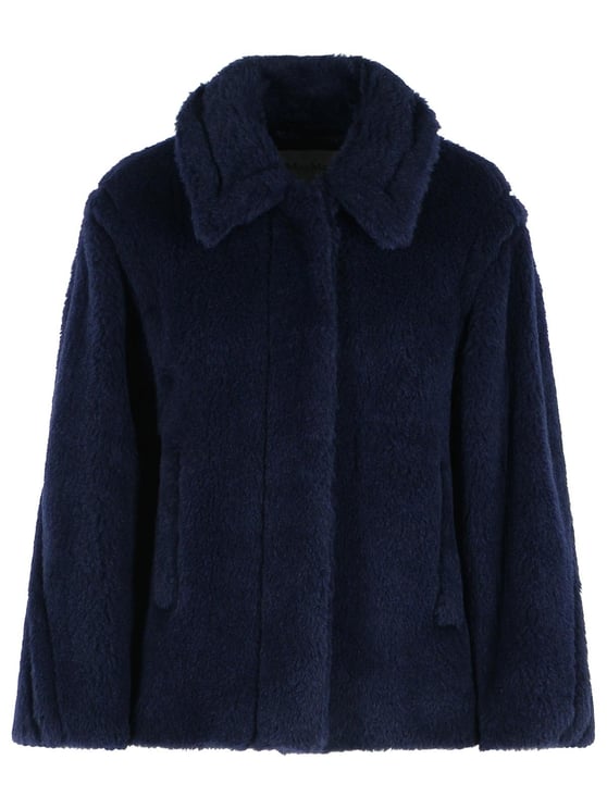 Max Mara 'Mxmfuggito' Blue Alpaca And Wool Jacket