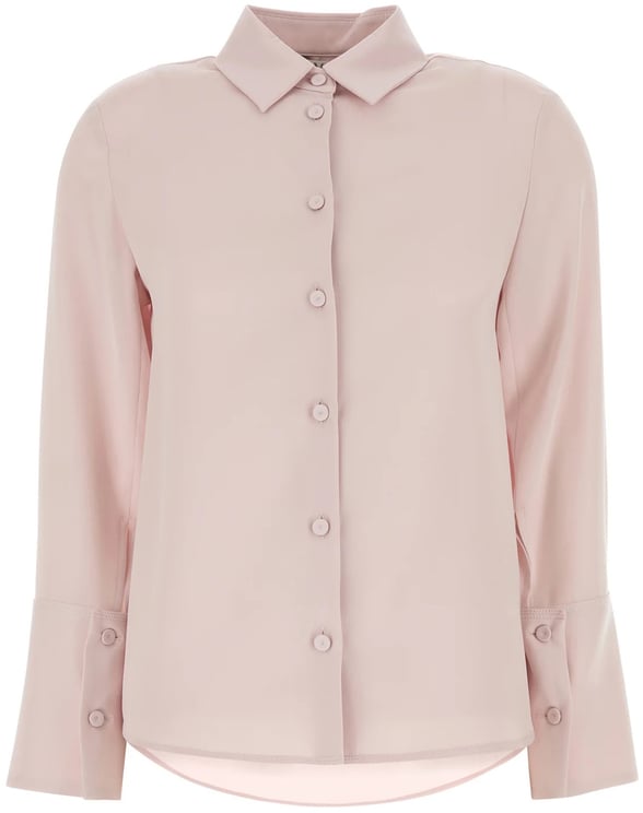 Max Mara Silk Cady Blouse with Classic Collar and High Cuffs