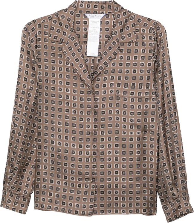Max Mara Shirt Mud Tile Print