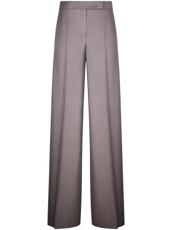 Max Mara Wide-Leg Trousers with High Waist and Pressed Creases