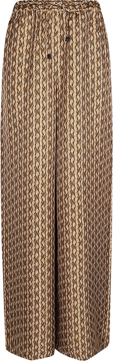Max Mara High-Waist Wide-Leg Trousers with Geometric Texture