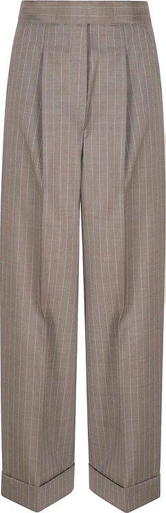 Max Mara Pinstripe Trousers With Front Closure