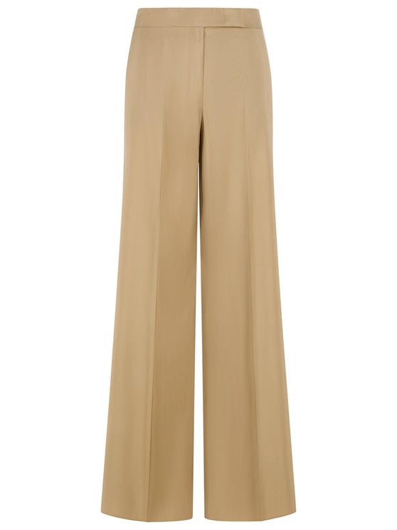 Max Mara 'Bronte' Beige Virgin Wool Blend Pants
