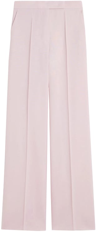 Max Mara Pink Girone Pleated Wide-Leg Trousers