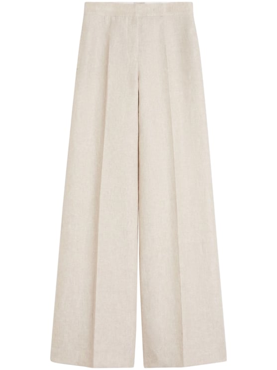 Max Mara Wide-Leg Trousers with High Waist and Pleated Detail