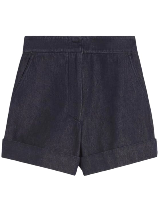 Max Mara Tailored High-Waist Shorts with Cuffed Hems