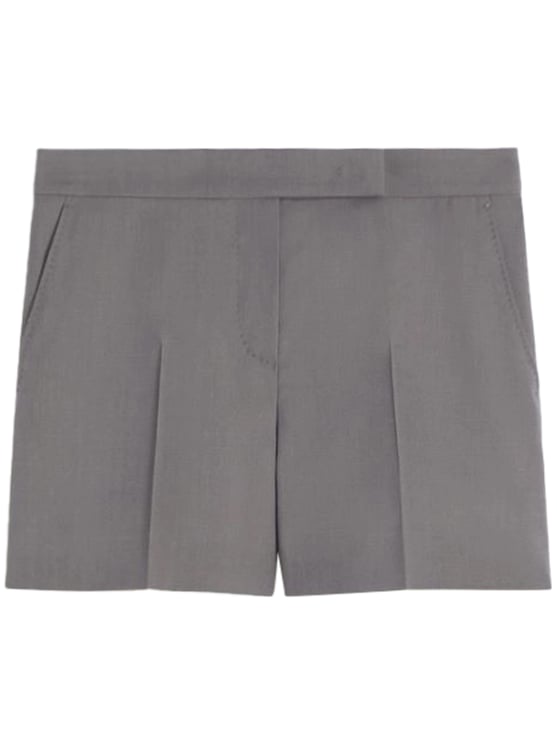 Max Mara Tailored Cropped Shorts with Pleats and Side Pockets