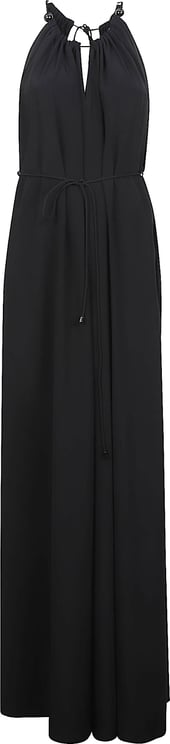 Max Mara Black Maxi Dress with Halter Neckline