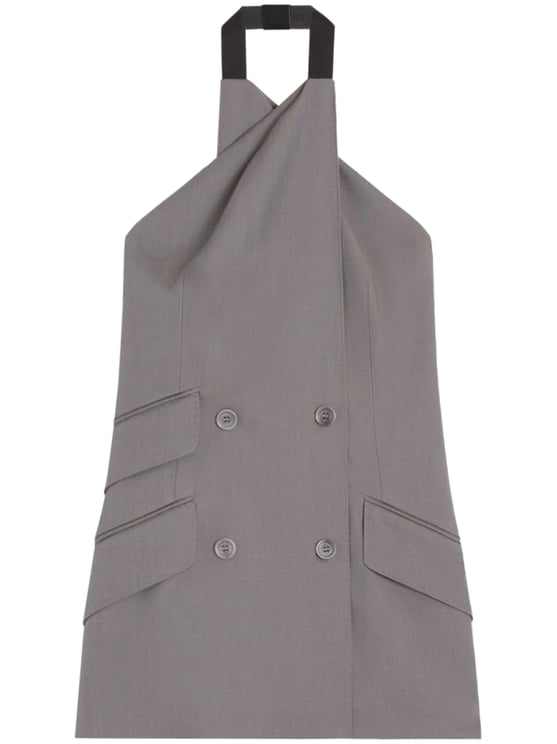 Max Mara Sleeveless Tailored Jacket with Halter Neck