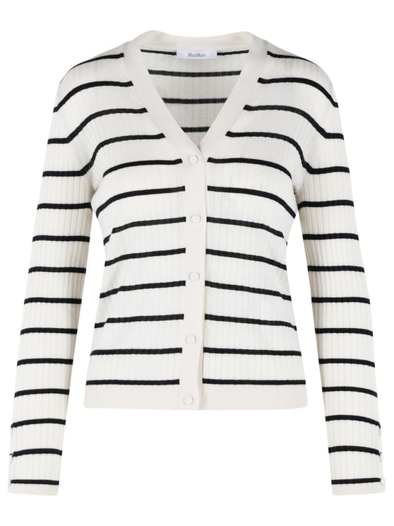 Max Mara 'Pedale' Cashmere And Cream Silk Cardigan