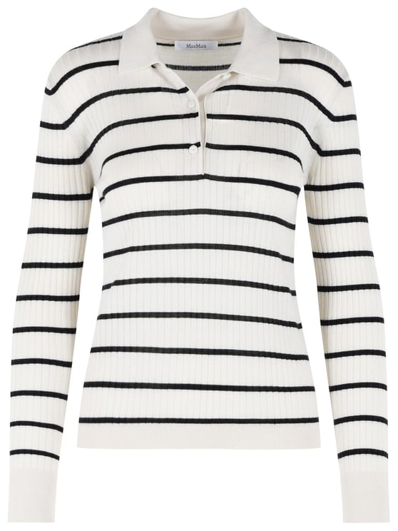 Max Mara 'Gitano' Cashmere And Cream Silk Sweater