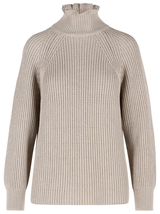 Max Mara 'Camino' Oversized Sand Cotton Cordonetto Sweater
