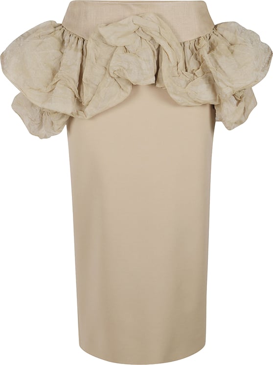 Max Mara Pencil Skirts with Voluminous Ruffled Sleeves