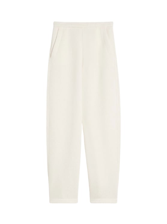 Max Mara White High Waist Cotton Pants