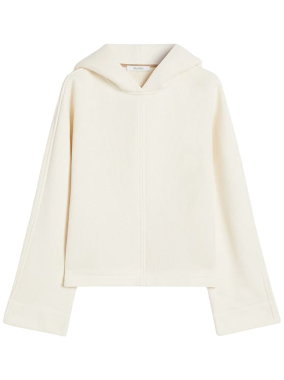 Max Mara White Central Seam Hooded Hoodie
