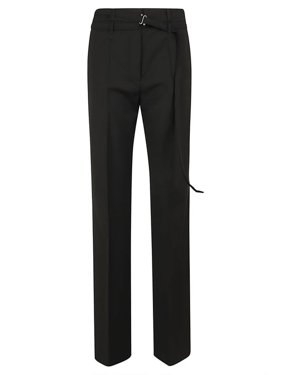 Max Mara Flared Tailored Trousers with Double-Wrap Fabric Belt