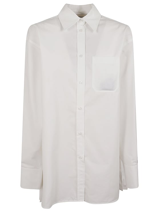 Max Mara Hybrid Overshirt with Pleated Back and Removable Chain