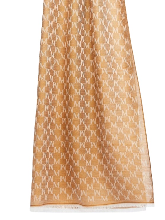 Max Mara Rectangular Scarf with Interlocking 'M' Pattern