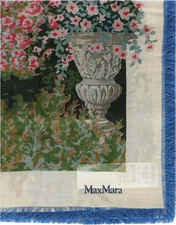 Max Mara Square Scarf Ivory