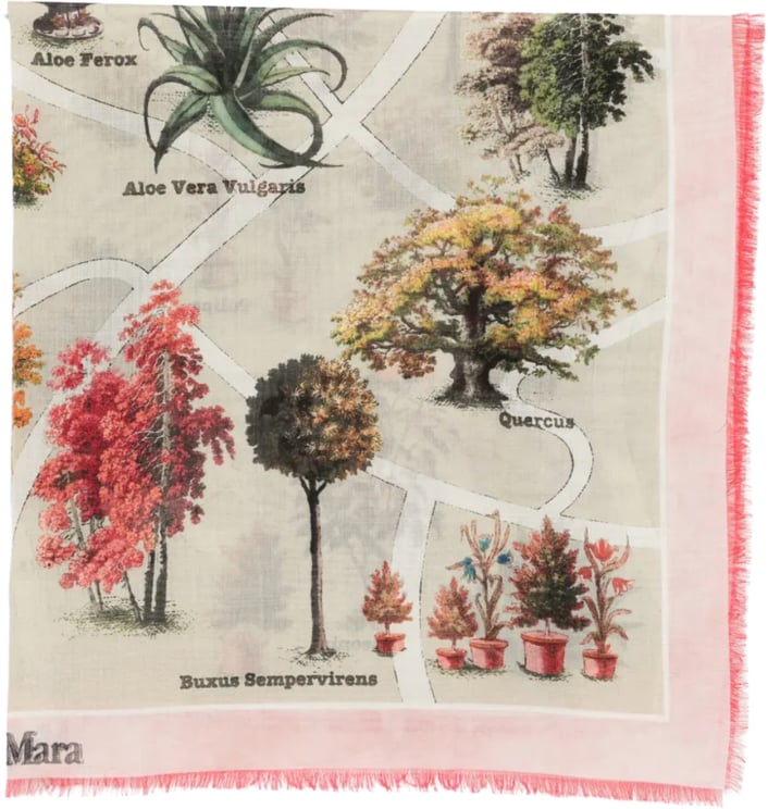 Max Mara Square Scarf Antique Rose