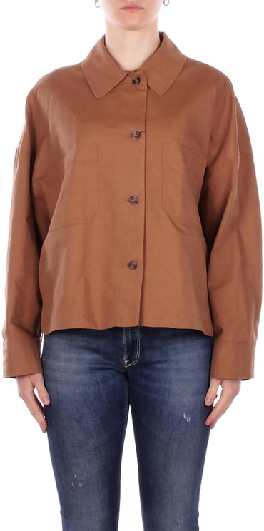 Max Mara Jackets Leather Brown