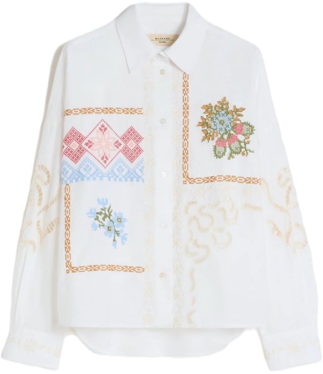 Max Mara Shirts Bianco Punto Croce