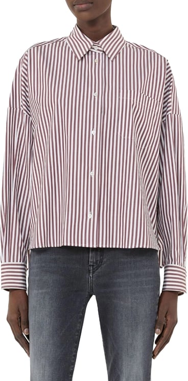 Max Mara Shirts Bordeaux Riga Bastonetto