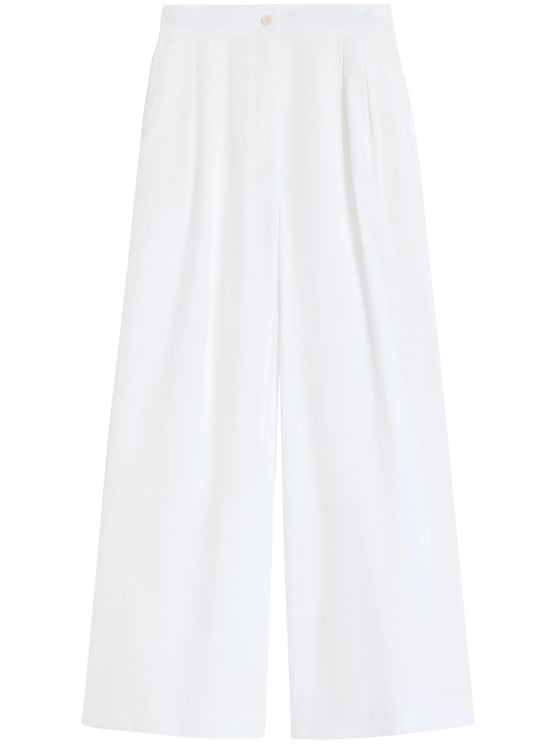 Max Mara Wide-Leg Trousers with High Waist and Pleat Detail