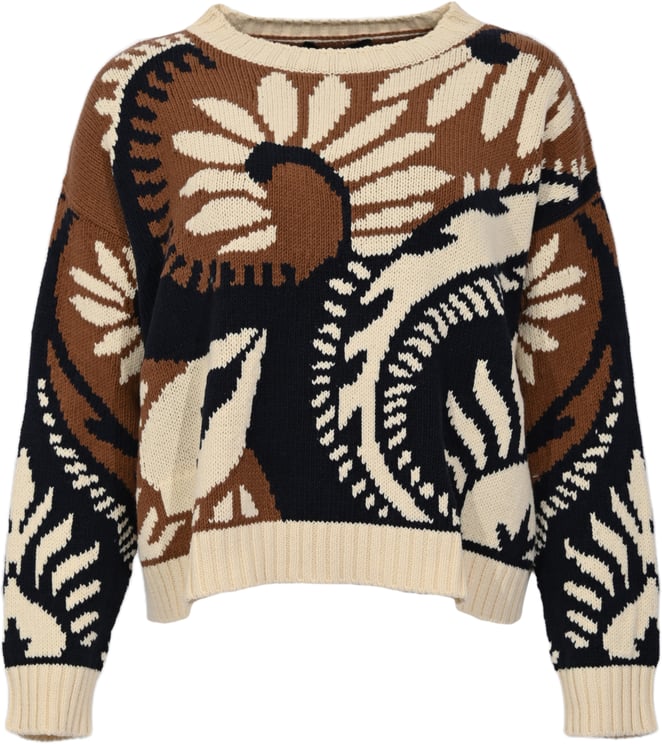 Max Mara Sweaters Leather Brown