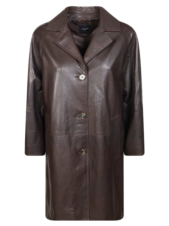 Max Mara Camino Three Quarter Sleeve Leather Jacket