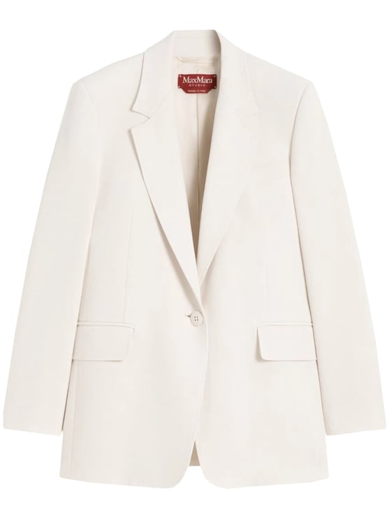 Max Mara White Bosco Structured Tailored Blazer