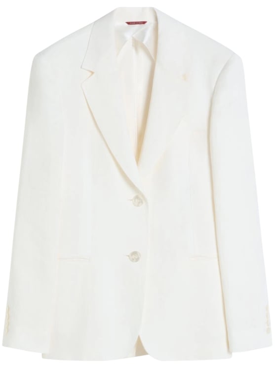 Max Mara Tailored Linen Jacket with Classic Notch Lapel