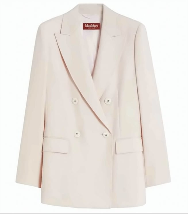 Max Mara Double Breasted Peak Lapel Blazer
