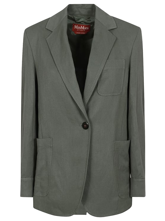 Max Mara Relaxed Fit Jacket with Classic Notched Lapel and Textured Fabric