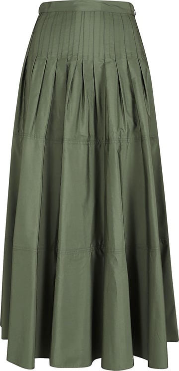 Max Mara Midi-Length Skirt with Structured Waistband and Pleated Design