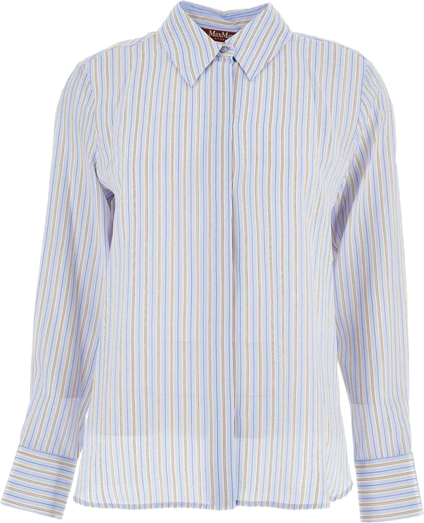 Max Mara Shirts Azzurro Stampa Righe