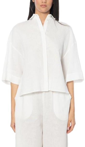 Max Mara Shirts Bianco Ottico
