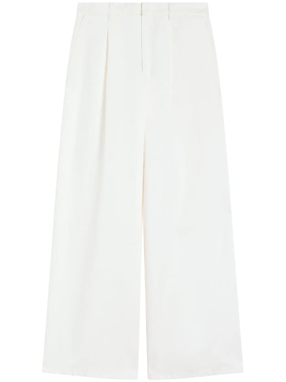Max Mara Wide-Leg Trousers with High Waist and Front Pleats