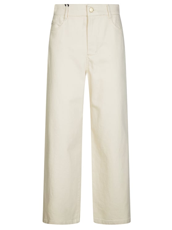 Max Mara Zarina Lightweight Wide-Leg Cropped Jeans