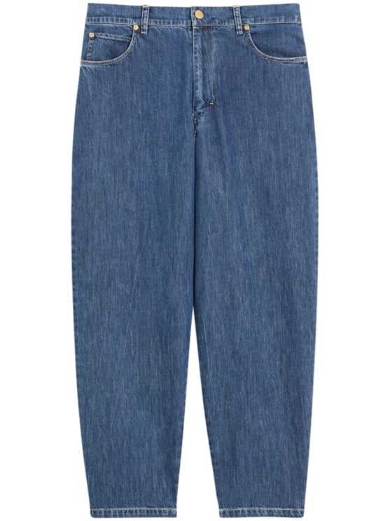 Max Mara Relaxed Fit Denim Pants with Classic Five-Pocket Styling