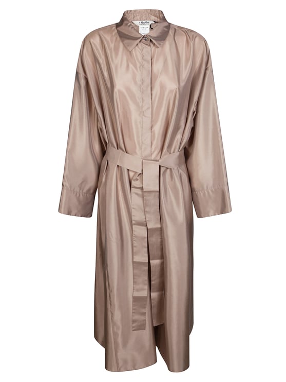 Max Mara Smmanna Shiny Belted Shirt Dress