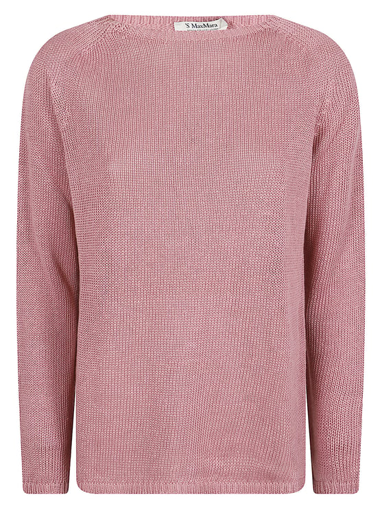 Max Mara Relaxed Fit Knit Top in Breathable Linen
