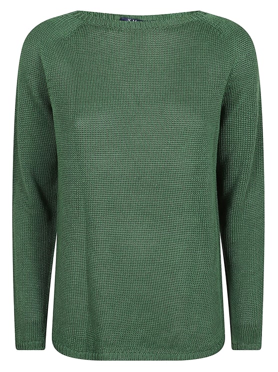 Max Mara Boxy Long-Sleeved Top in Textured Knit Fabric