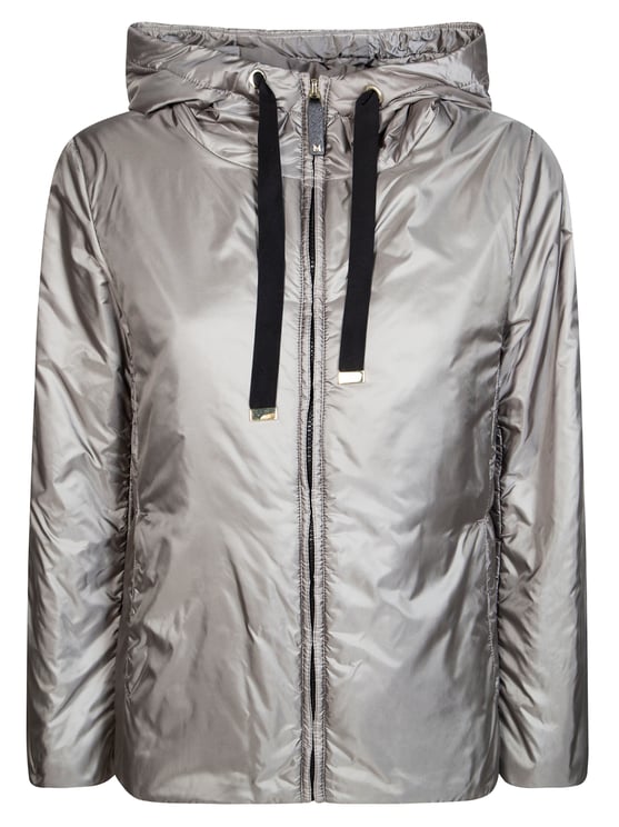Max Mara Greenh Metallic Finish Boxy Padded Jacket